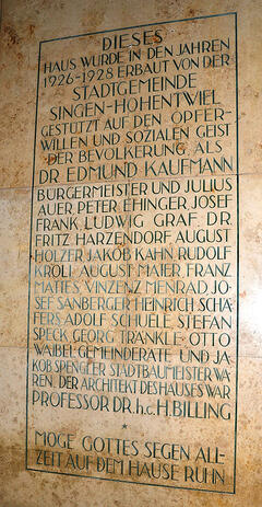 Grundsteintafel HBK Singen
