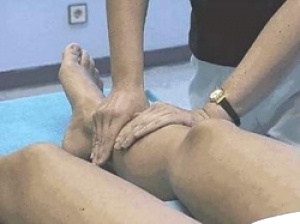 Lymphdrainage am Bein