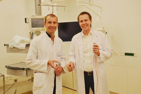 Dr. David Arntzen und Dr. Stefan Kaiser bilden das Kernteam des neuen Refluxzentrums am Klinikum Konstanz. Bild: aj