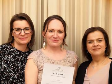 Sonja Landgraf bei der Zeugnisübergabe