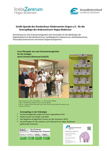 Krebszentrum Aromastreamgeräte für Krebspatienten
