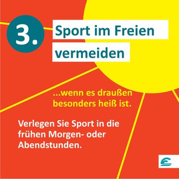 Sport im Freien vermeiden