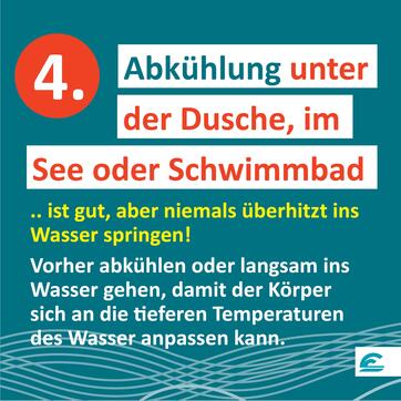 Abkühlung unter der Dusche ...