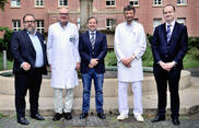 V.l.n.r.: Prof. Dr. Moritz Wente, Dr. Peter Uhrmeister (Singen), Prof. Dr. Markus Juchems (Konstanz), Dr. Bernhard Ciolek (Singen) und Dr. Daniel Gnutzmann (Konstanz). (Bild: Jagode)
